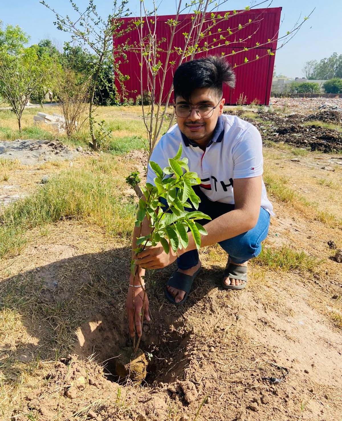 Planted a tree on the occasion of son's birthday